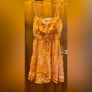 Peach and cream mid thigh dress